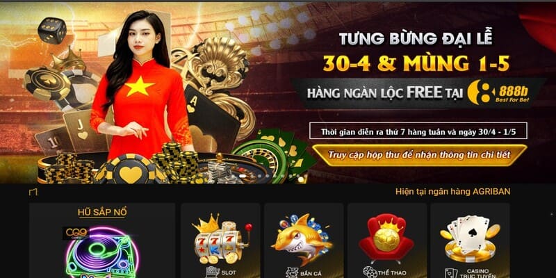 Ưu đãi cực khủng trên 888B nhân dịp đại lễ